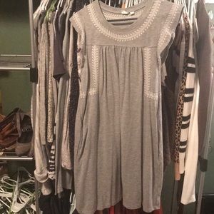 Gap Grey Peasant Dress